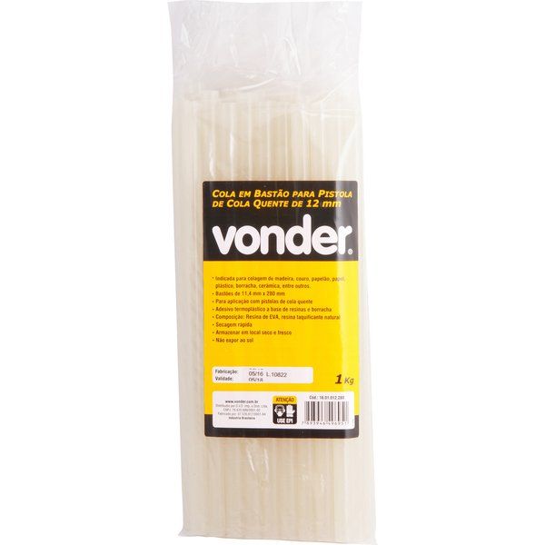 1 kg Refil para Pistola de Cola Quente 1/2 X 12'''' Vonder