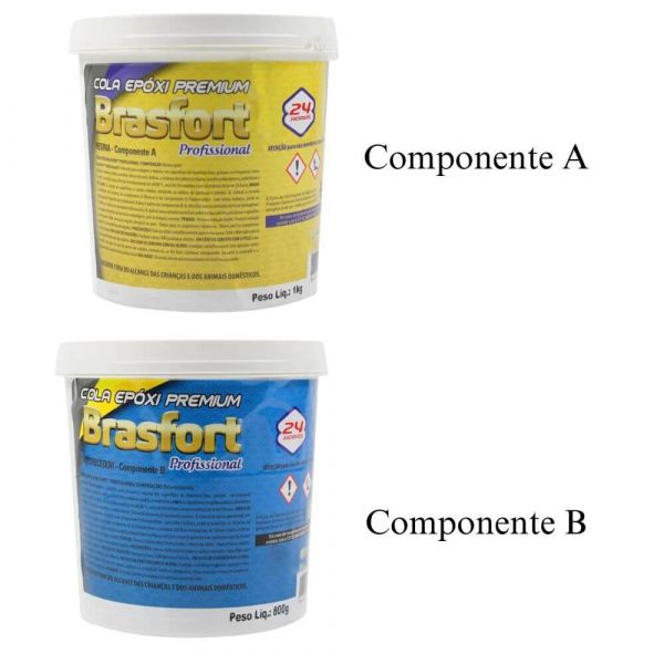 Cola Epóxi Aralbras Profissional 1.800Kg Componente A e B Brascola 