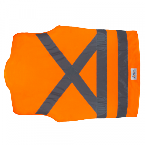 Colete de Sinalização Refletivo com 1 Bolso Laranja Tamanho XXG Kalipso