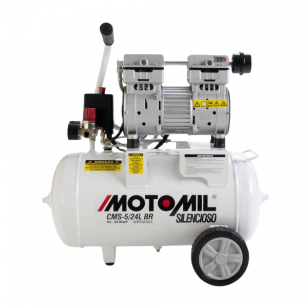 Compressor Odontológico Isento de Óleo 24 Litros 220V CMS-5/24BR Motomil Tekna