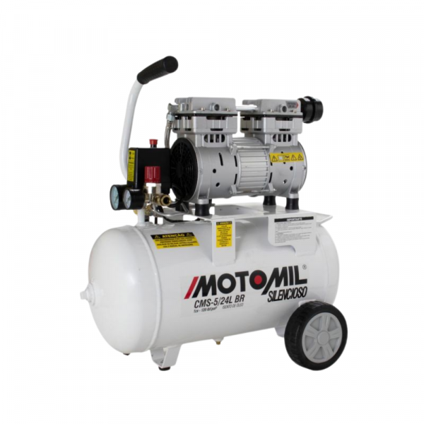 Compressor Odontológico Isento de Óleo 24 Litros 220V CMS-5/24BR Motomil Tekna