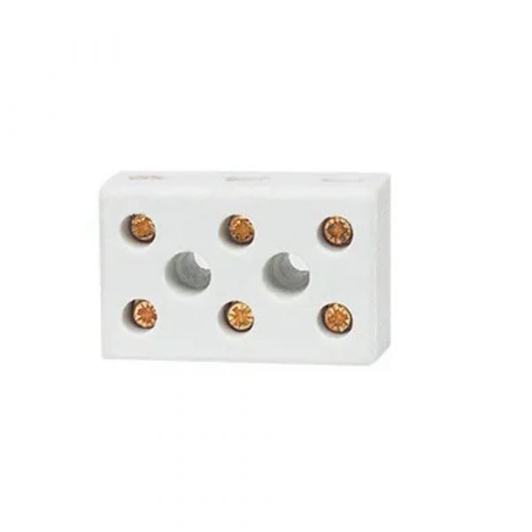 Conector Borne Porcelana 3P 16mm 68A Decorlux