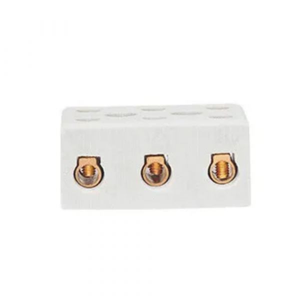 Conector Borne Porcelana 3P 16mm 68A Decorlux