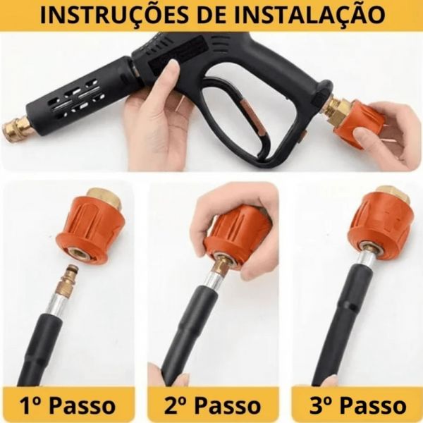 Conector para Mangueira Alta Pressão Dawoo, Patriot e Black Decker 4000 PSI Kers
