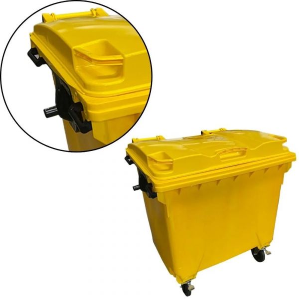 Container para Lixo 1000 Litros Amarelo Lar Plástico