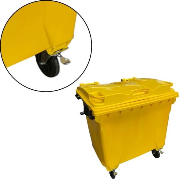 Container para Lixo 1000 Litros Amarelo Lar Plástico