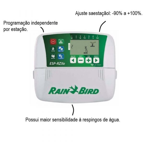 Controlador 8 Estações 230V Wifi Indoor Rain Bird