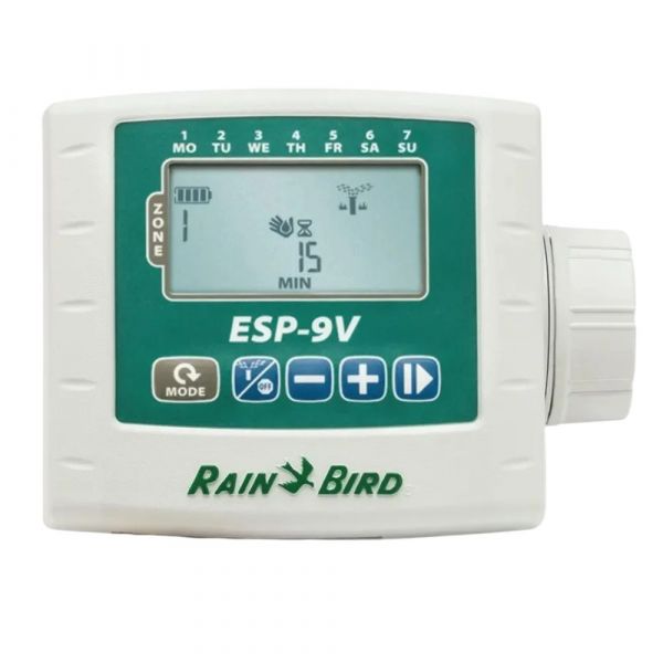 Controlador a Bateria ESP-9V 1 Estação com Solenoide Latching 9V Rain Bird
