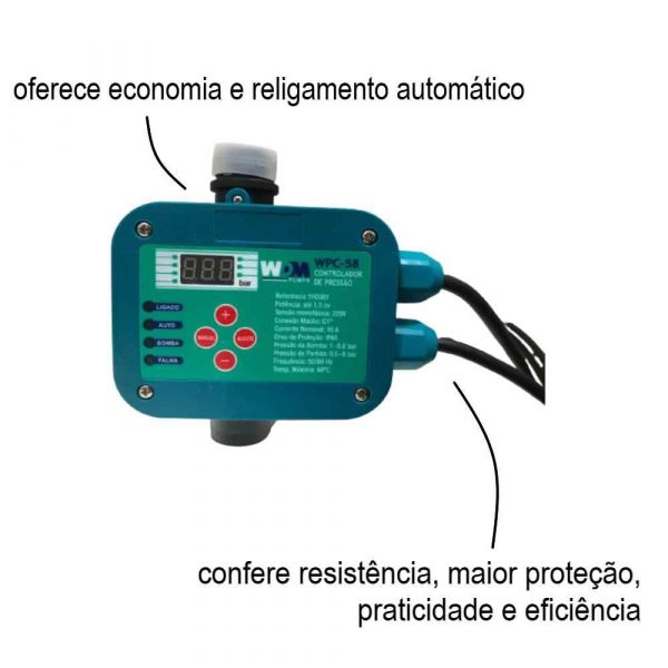 Controlador Elétrico De Pressão WPC-58 1.1KW  220V WDM