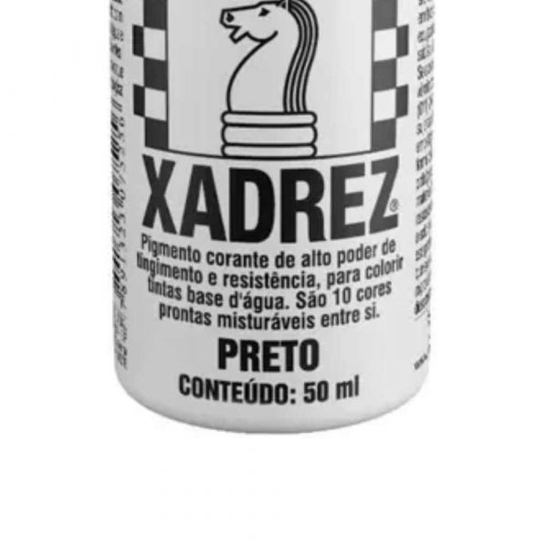 Corante Preto 50ml Emb. c/ 12 Un. Xadrez - Tintas e Acessórios