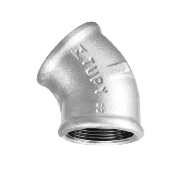 Cotovelo Galvanizado 45º x 1.1/2 Pol. BSP Fêmea Tupy