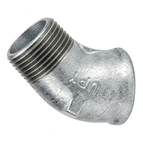Cotovelo Macho/Fêmea Galvanizado NTP 45º 1/2 Pol. Tupy