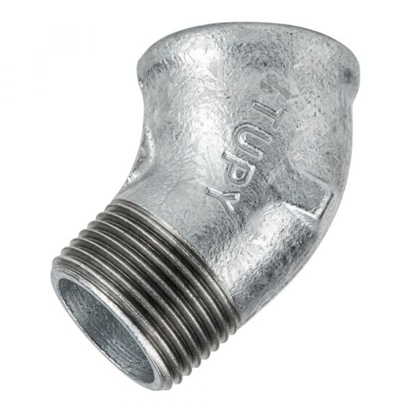 Cotovelo Macho/Fêmea Galvanizado NTP 45º 1/2 Pol. Tupy