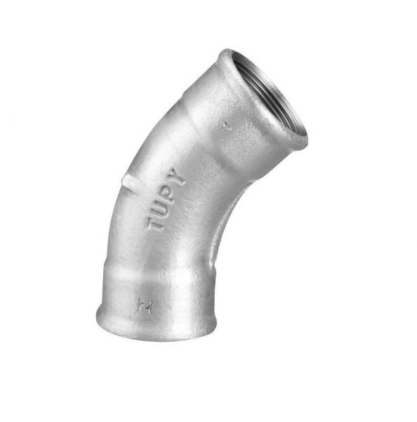 Curva Macho/Fêmea Galvanizada 45° 1.1/4” Tupy