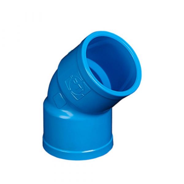 Curva Curta 45° Soldável Irrigação DN50 x PN80 Bolsa/Bolsa PTI Conexões 