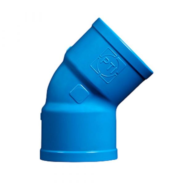 Curva Curta 45° Soldável Irrigação DN50 x PN80 Bolsa/Bolsa PTI Conexões 