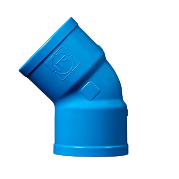 Curva Curta 45° Soldável Irrigação DN50 x PN80 Bolsa/Bolsa PTI Conexões 