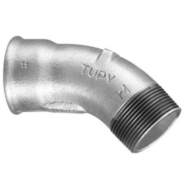 Curva Macho/Fêmea Galvanizada 45º 3 Pol. Tupy