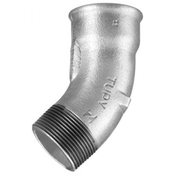 Curva Macho/Fêmea Galvanizada 45º 3 Pol. Tupy