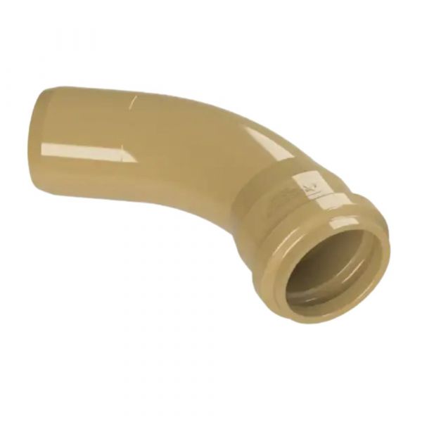 Curva PVC PBA Adutora PB 45° Junta Elástica DN100 x DE110 sem Anel Asperbras