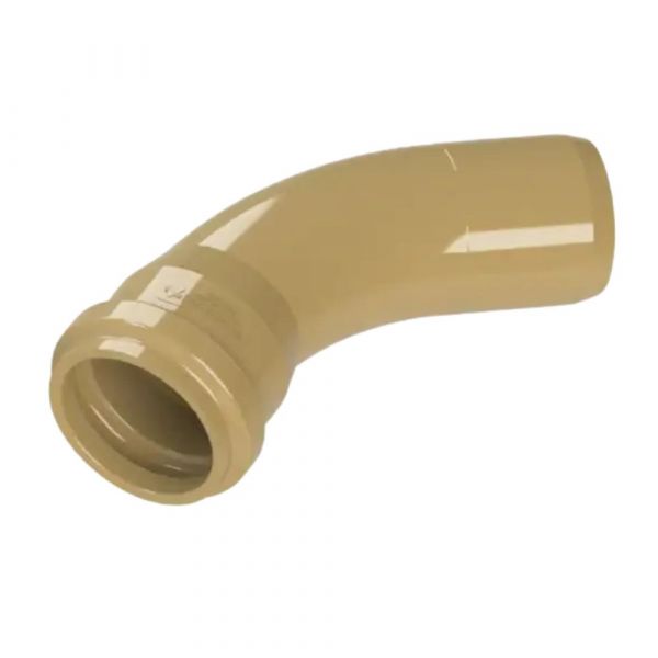 Curva PVC PBA Adutora PB 45° Junta Elástica DN100 x DE110 sem Anel Asperbras