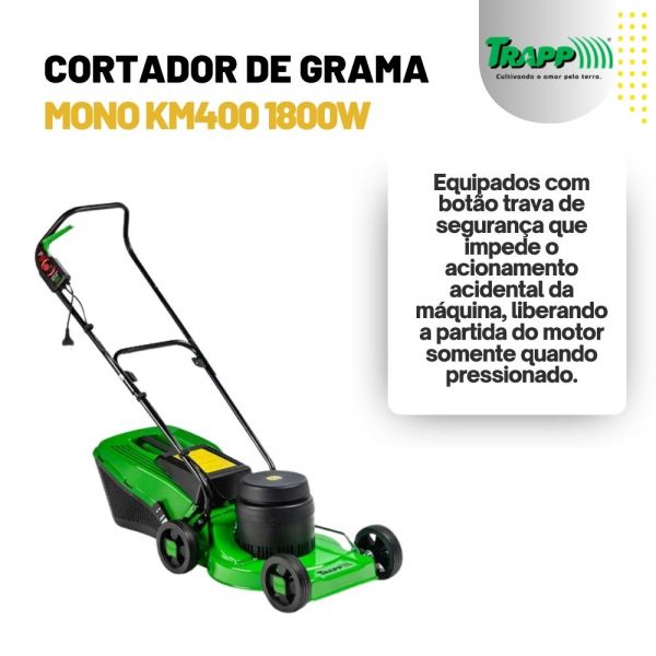 Cortador De Grama  Mono Km400 1800w com recolhedor- Trapp