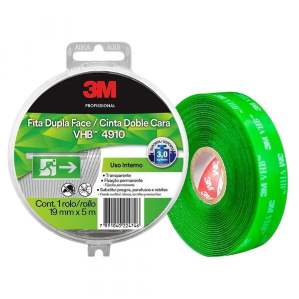 Fita Dupla Face VHB 4910 Estojo Rl 19mmx5m 3M