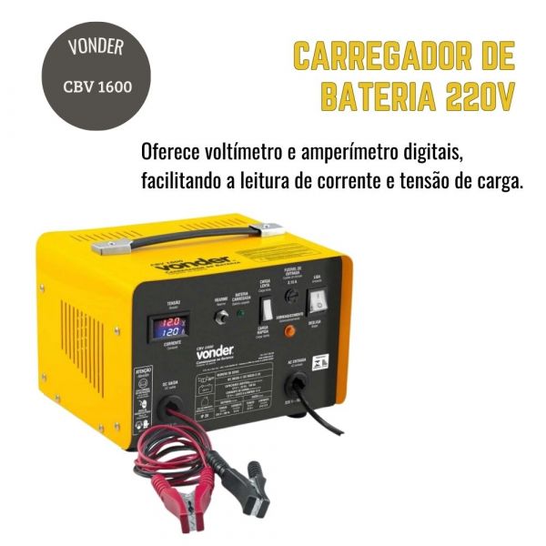 Carregador De Bateria 220V CBV 1600 Vonder