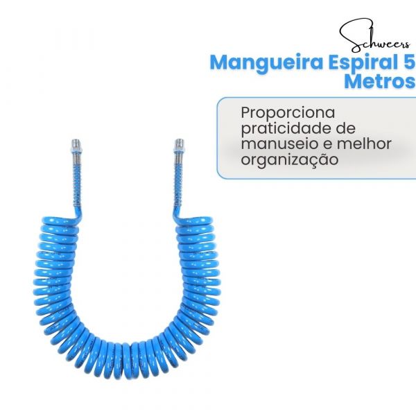 Mangueira Espiral 5 Metros Schweers