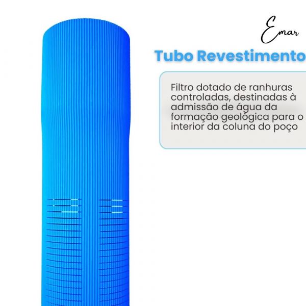Tubo Revestimento Filtro STD 100mmx2M Emar