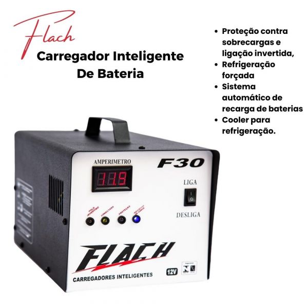 Carregador Inteligente de Bateria F30 30A Flach