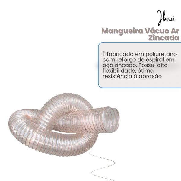 1 Metro De Mangueira Vácuo Ar Zincada Ivpu 4” Ibirá