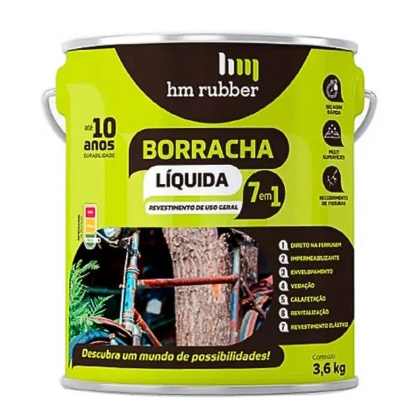 Borracha Líquida Cinza 3,6kg HM Rubber