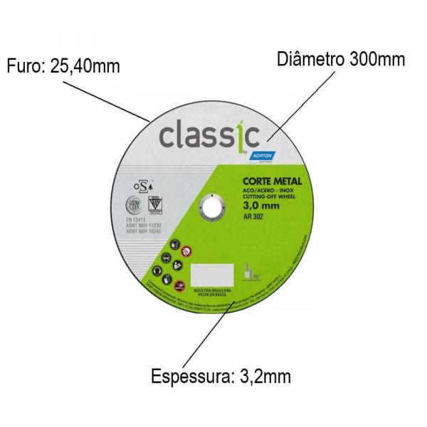 Disco De Corte Classic 12X1/8X1
