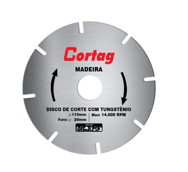 Disco Corte Tungstenio 4 1/2mm 110mm (madeira)