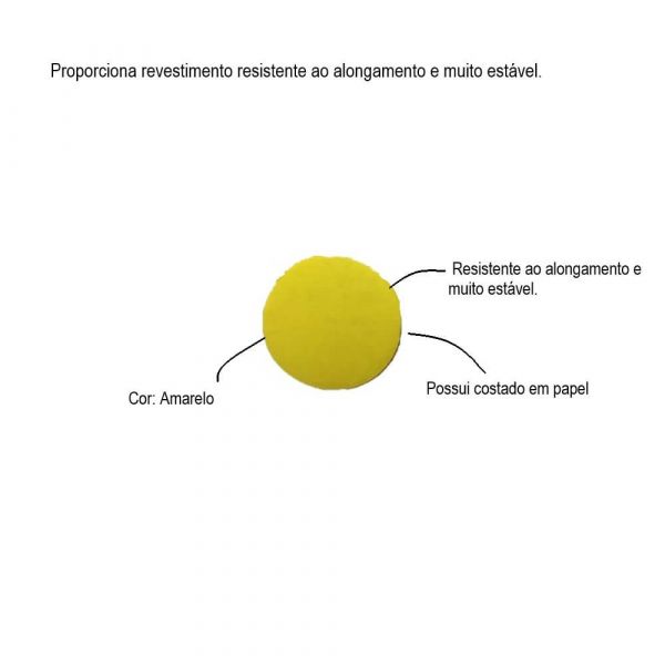 Disco Com Velcro Sia Cut 125MM P500 Amarelo