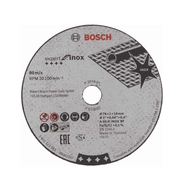 Disco Corte Bosch Expert for Inox 76x1x10mm Reto