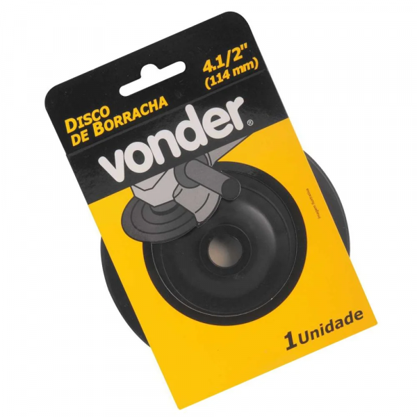 Disco de Borracha Flexível Perfil Baixo 4.1/2 Pol. 6099014120 Vonder