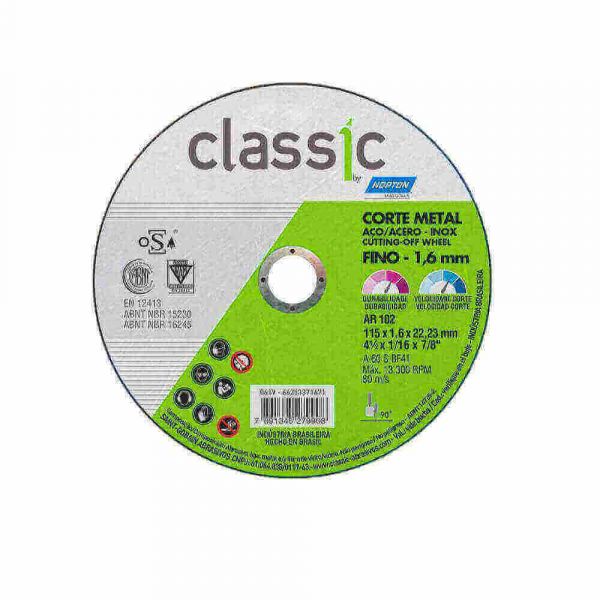 Disco De Corte Classic 4 1/2X1/8X7/8