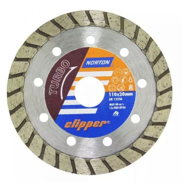 Disco de Corte Diamantado Clipper 110mmx20mm Norton