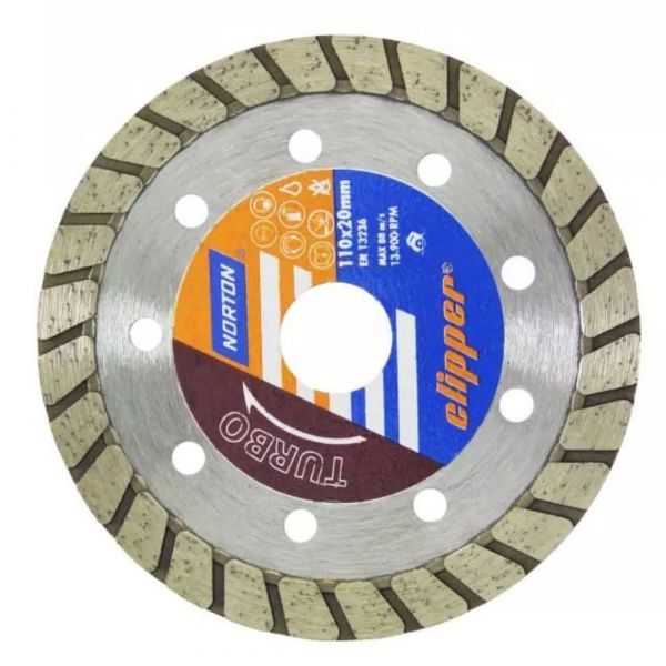Disco de Corte Diamantado Clipper 110mmx20mm Norton