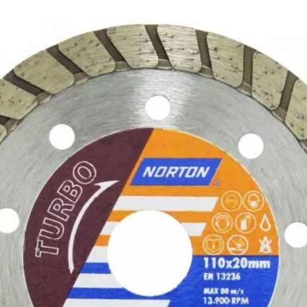Disco de Corte Diamantado Clipper 110mmx20mm Norton