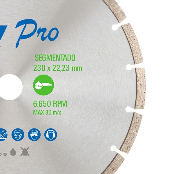 Disco de Corte Diamantado Pro Segmentado 230 x 22,23mm Norton