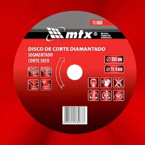 Disco de Corte Diamantado Segmentado 350x25,4mm Mtx