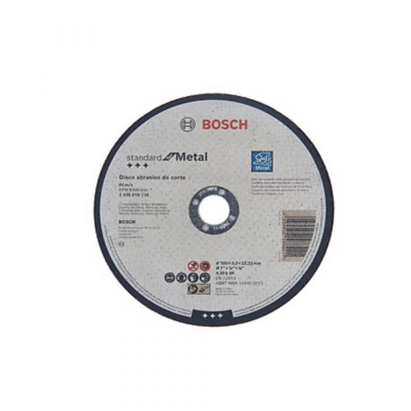 Disco De Corte Standard For Metal 180x3,0mm Centro Reto Bosch