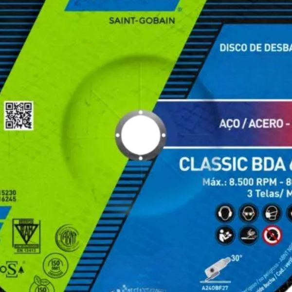 Disco de Desbaste Clássic 4.1/2 x 1/4 x 7/8 Pol. BDA600 Norton