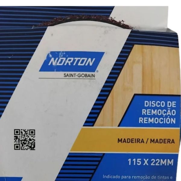 Disco de Remoção Madeira  4.1/2 Pol. x 7/8 Pol Norton