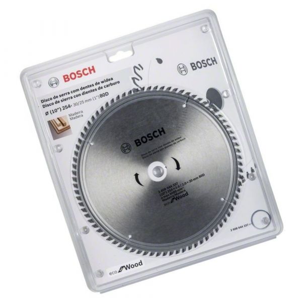Disco de Serra Circular Eco 254x30mm 80 Dentes Bosch
