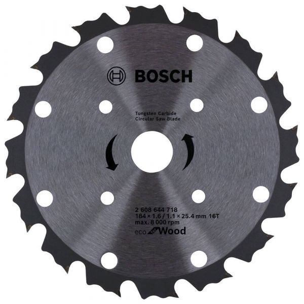 Disco de Serra Circular para Madeira 184mm 16 Dentes Bosch 