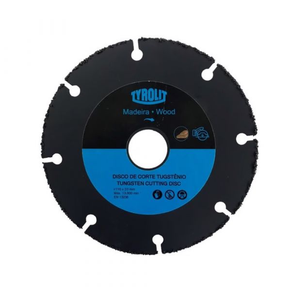 Disco De Serra Circular Tungstênio Para Madeira 110x20mm Tyrolit